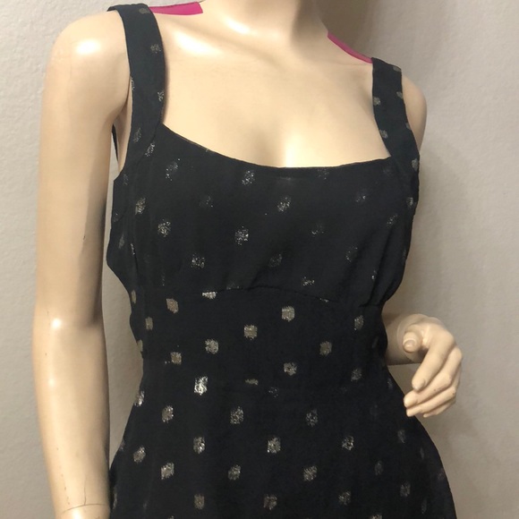 SEXY BLACK AND GOLD OPEN BACK MINI DRESS - Picture 2 of 5